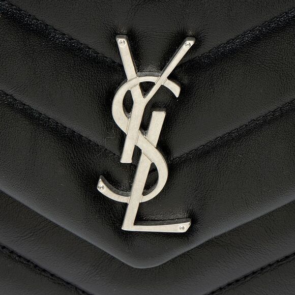 Saint Laurent Matelasse Calfskin Monogram LouLou Chain Small Shoulder Bag - Picture 2 of 10